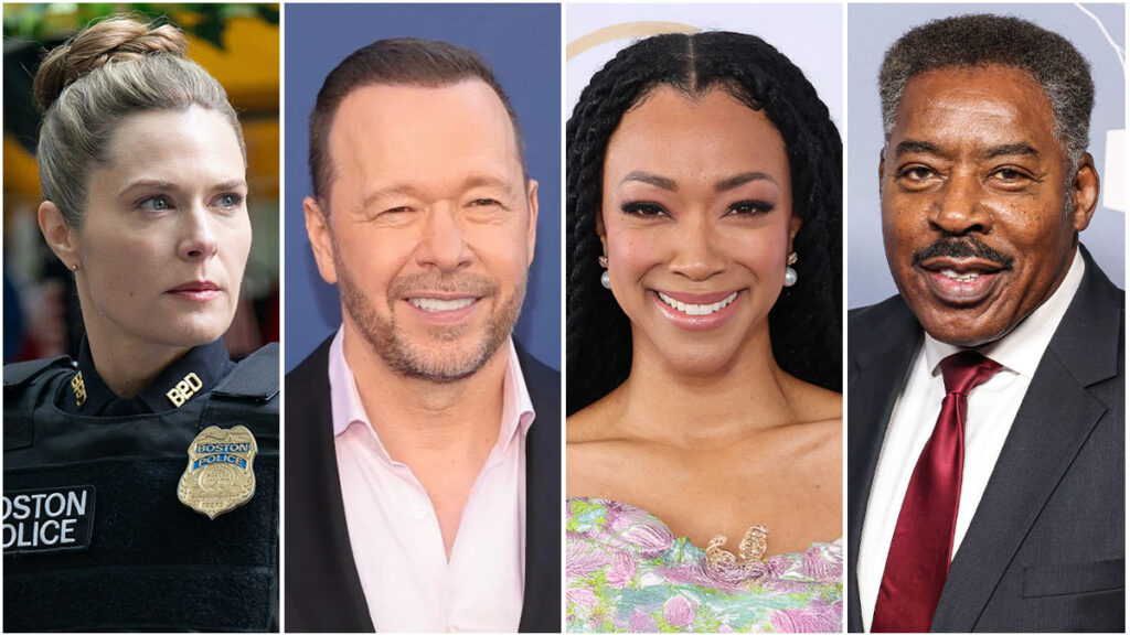 Boston Blue cast members including Donnie Wahlberg, Sonequa Martin-Green, and Ernie Hudson